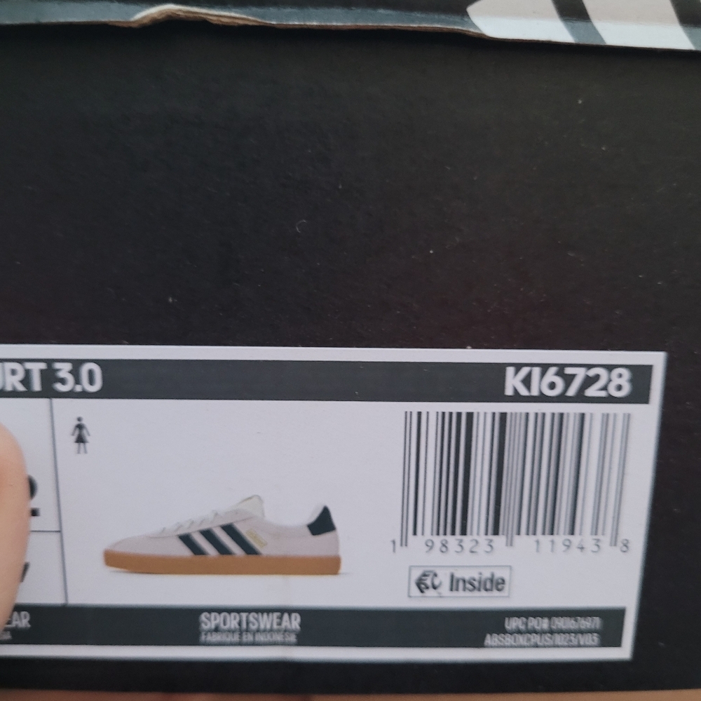 Womens Adidas Suede Cream White Black Gold VL Court 3.0 Shoe Size 6.5 Low Top - Picture 8 of 9